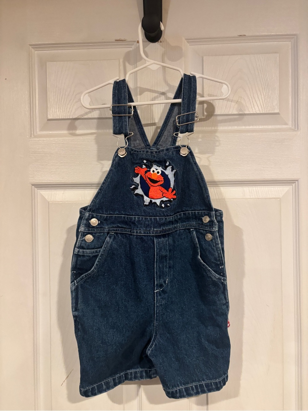 True vintage Sesame Street Elmo short overalls